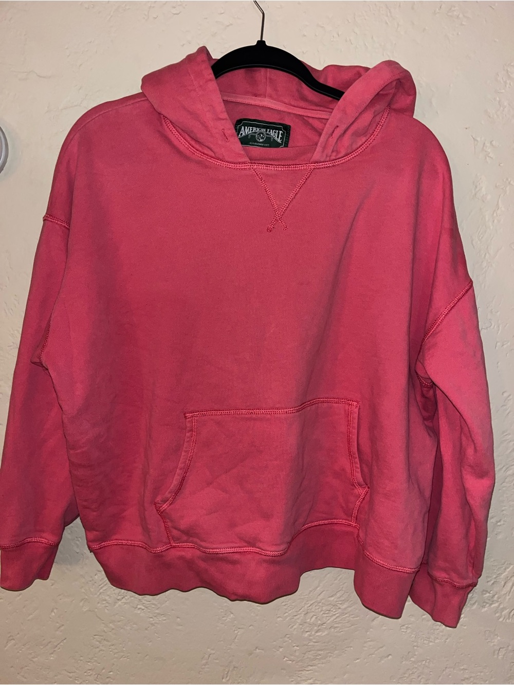 American Eagle Outfitters Coral Pink Pullover Hoodie